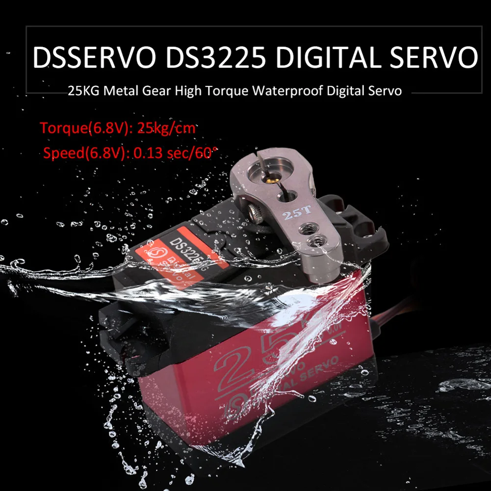 DSSERVO DS3225 Kovinski Gear Visok Navor Digitalni Servo za RC Traxxas HSP Avto, Čoln