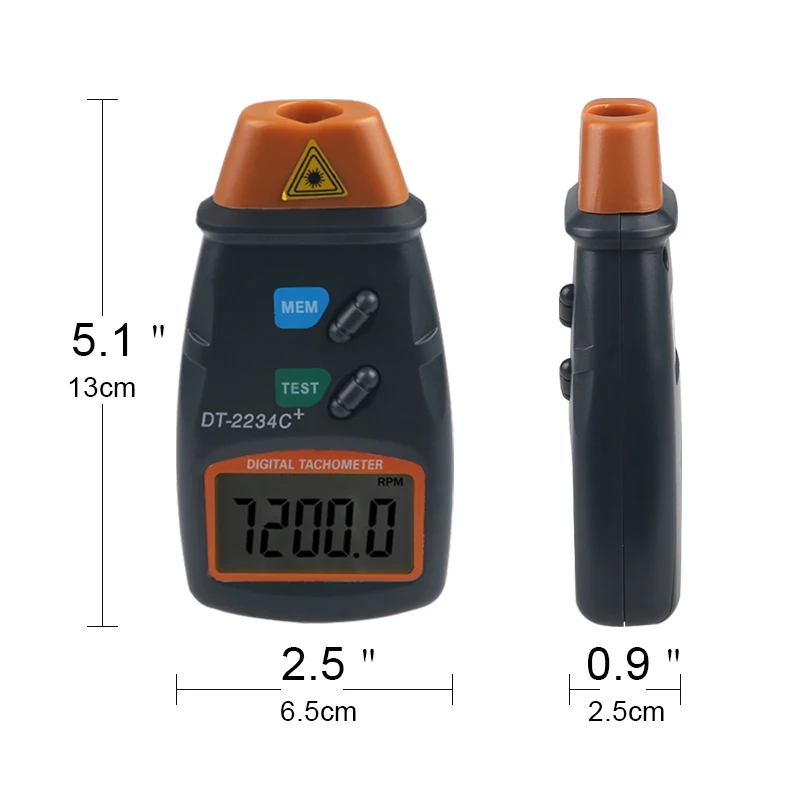 DT-2234C+ Digitalni Laserski merilnik vrtljajev Motorja merilnik vrtljajev Brez Stika Tach Orodje za Ročni merilnik vrtljajev Merilnik Hitrosti