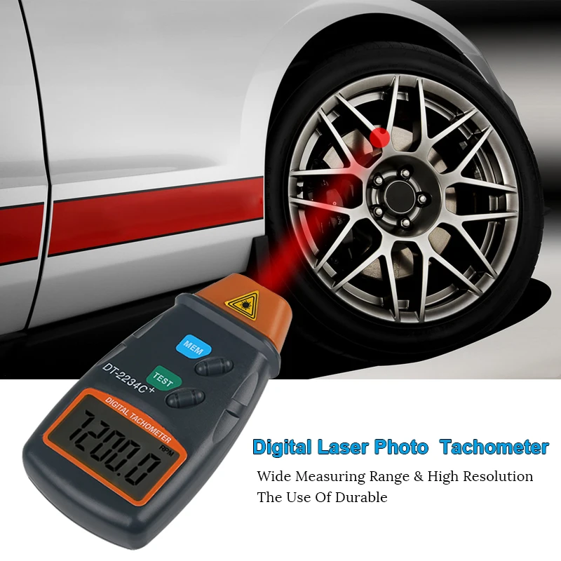 DT-2234C+ Digitalni Laserski merilnik vrtljajev Motorja merilnik vrtljajev Brez Stika Tach Orodje za Ročni merilnik vrtljajev Merilnik Hitrosti