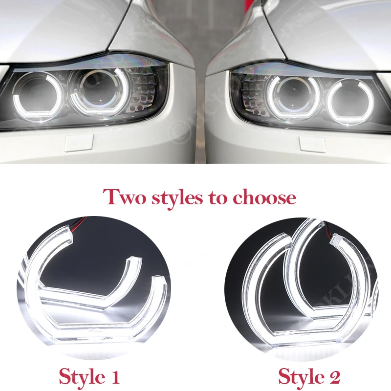 DTM Slog Crystal LED Angel Eyes Halo Obroči Svetlobe kompleti Za BMW Serije 3 E90 E91 LCI 2009-2012 Xenon žarometi Avto styling 2011
