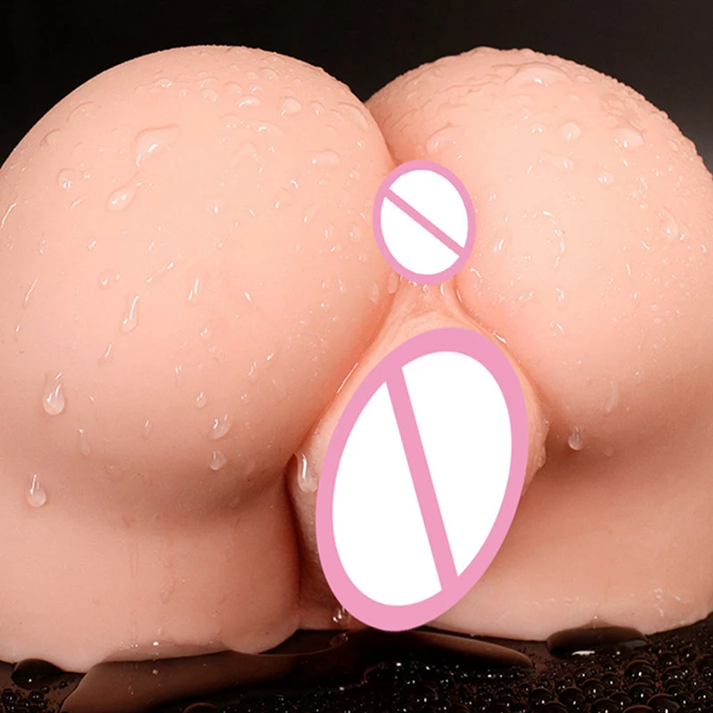 Dual Channel Moški Masturbator Simulacije Rit Realistična Vagina Analni Glas Masturbacija Pokal Mehko TPE Sex Lutka Igrače za Odrasle Moške