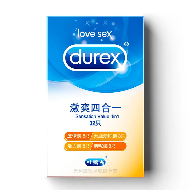 Durex 100 kozarcev 4 Vrste Kondomov Užitek Različnih Paket Kondomov za Moške Ultra Tanek Namazani Naravnega Lateksa Penis Rokav Izdelke, povezane s spolnostjo