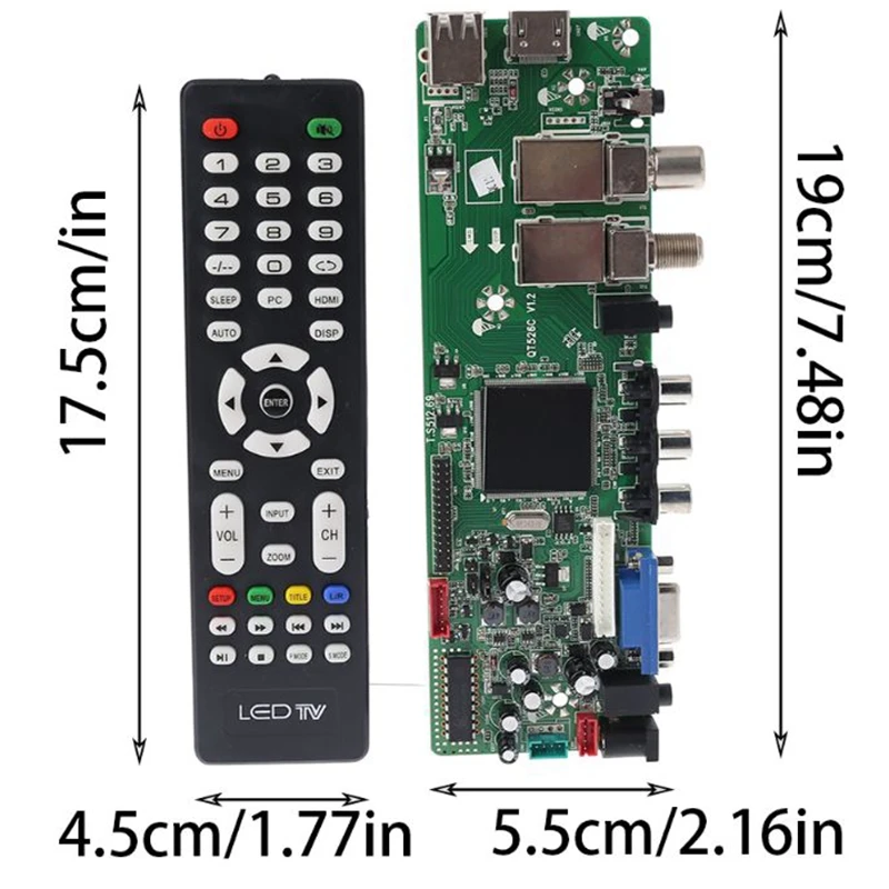 DVB-S2, DVB-T2 Digitalni Signal ATV Javor Gonilnika LCD zaslon, Daljinski upravljalnik Odbor Izstrelitev Univerzalno Dvojno USB QT526C s 7 Tipka