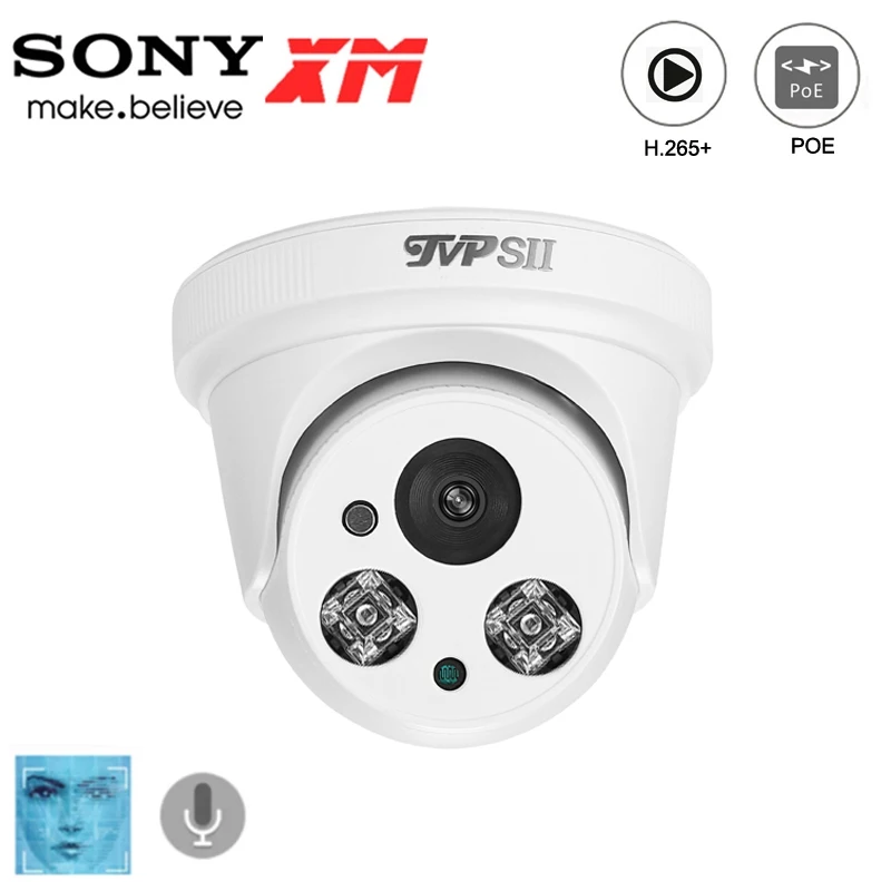 Dve Array Led Ir Plastičnih 8mp 4K,5mp,3mp,2mp, H. 265+ Notranji Zvok Onvif Zaznavanje Obraza Varnosti Dome POE IP CCTV Kamere