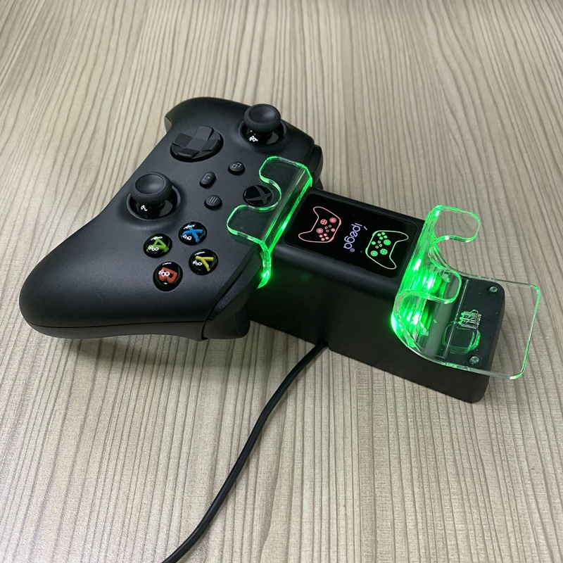 Dvojni Brezžični Krmilnik Polnilec za Xbox Serije X S Gamepad polnilno Postajo z Baterija, USB Kabel, Stojalo za Polnjenje