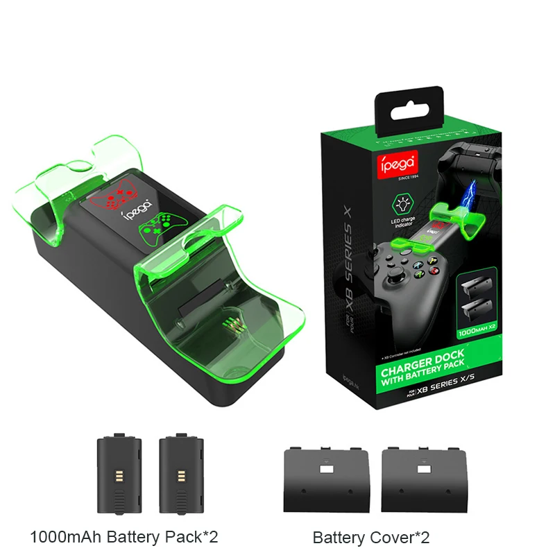 Dvojni Brezžični Krmilnik Polnilec za Xbox Serije X S Gamepad polnilno Postajo z Baterija, USB Kabel, Stojalo za Polnjenje