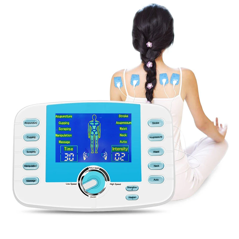 Dvojni Izhod EMS Mišični Stimulator 10 Načini Impulz Tens Terapijo Akupunkture Massager Maščobe Gorilnika Lajšanje Bolečin Telo Sprostite Massager