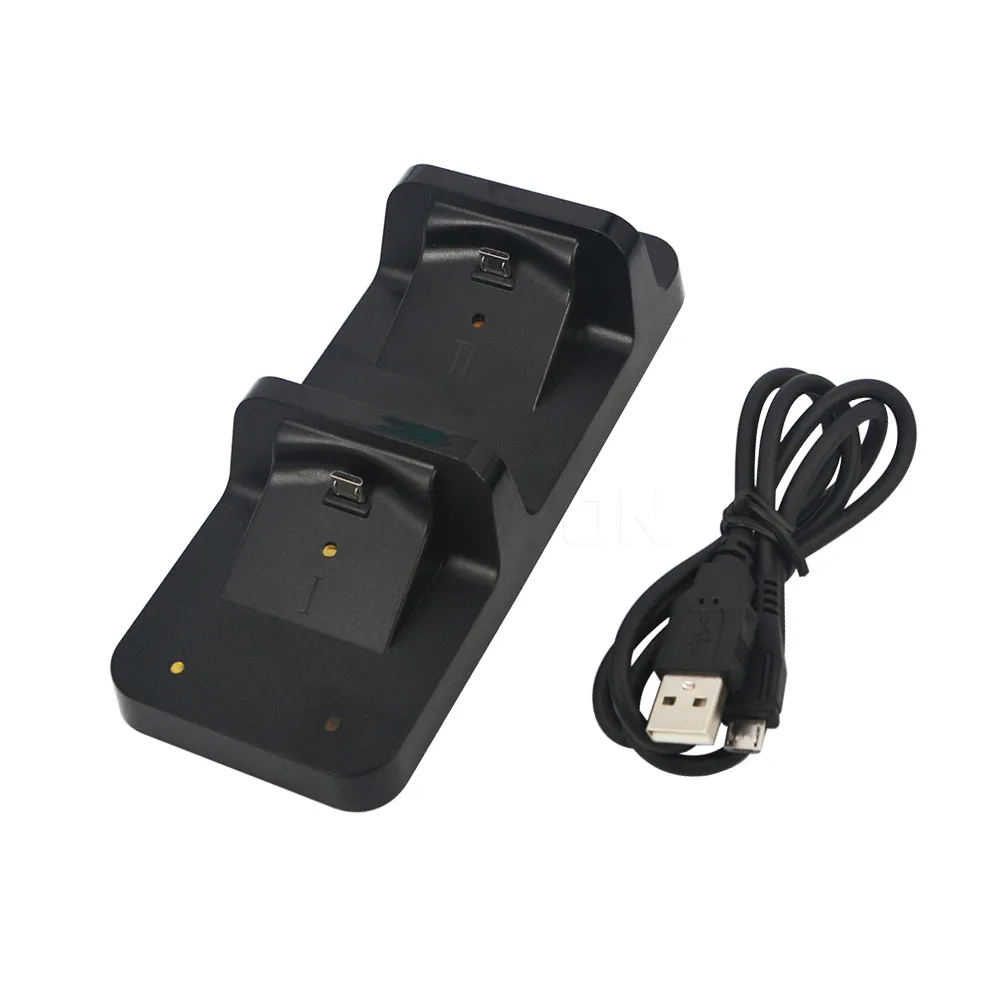 Dvojno Mikro-USB Polnilnik za Polnjenje Razširitvene Dock Postajo Stojalo za PS 4 Krmilnik Koristno PS4 Video Igre Pripomočki na Debelo Pro