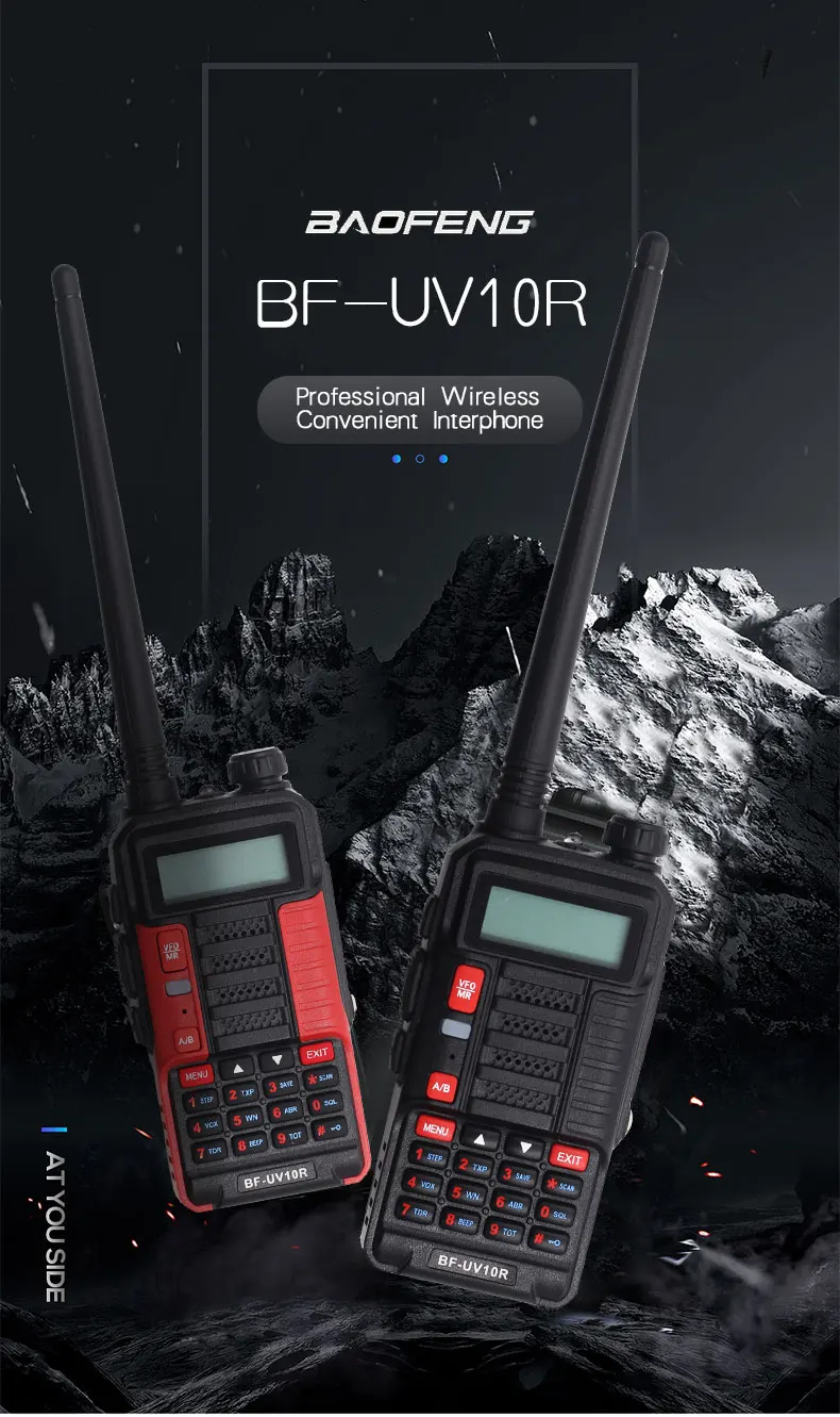 Dvosmerni Radijski Baofeng UV10R Prenosni Walkie Talkie Dolge razdalje, VHF UHF Ham CB Radio Sprejemnik, USB Baofeng UV-10R Oddajnik