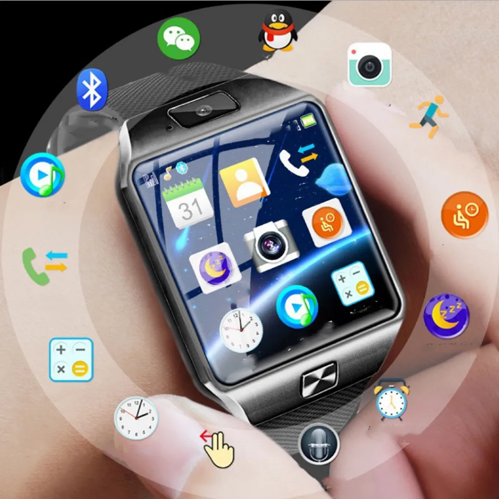 DZ09 Touch Screen Smart Watch 2020 Fotoaparat, Bluetooth ročno uro Relogio Kartice SIM Moški Ženske Poslovnih Smartwatch amazfit