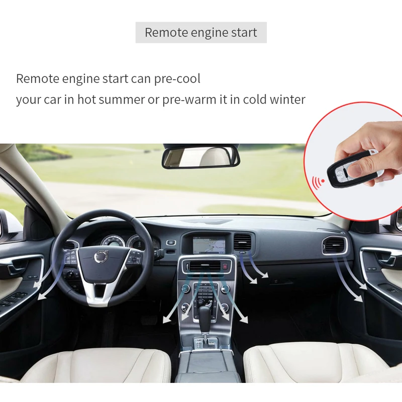 EASYGUARD PKE avto alarmni komplet z daljinski zagon motorja pritisni gumb start rolling code Dotik geslo za vstop brez ključa varnostni alarm
