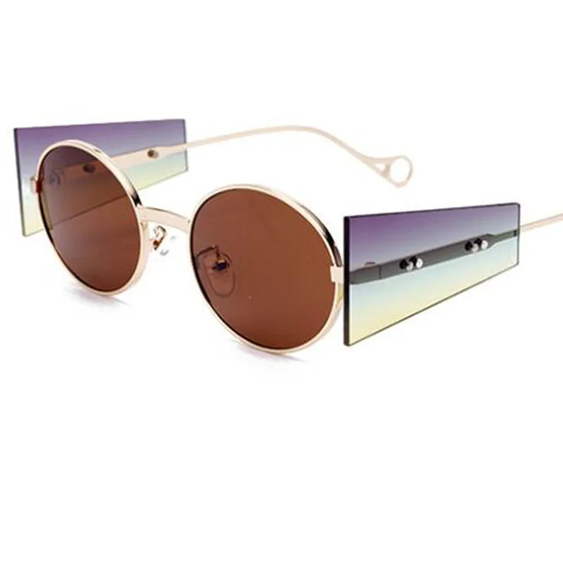 Edinstven Ovalni Steampunk Sončna Očala Za Ženske Luksuzni Oblikovalec Majhne Okrogle Očala Za Sonce Pregledno Ploščo Moda Punk Odtenki Moški