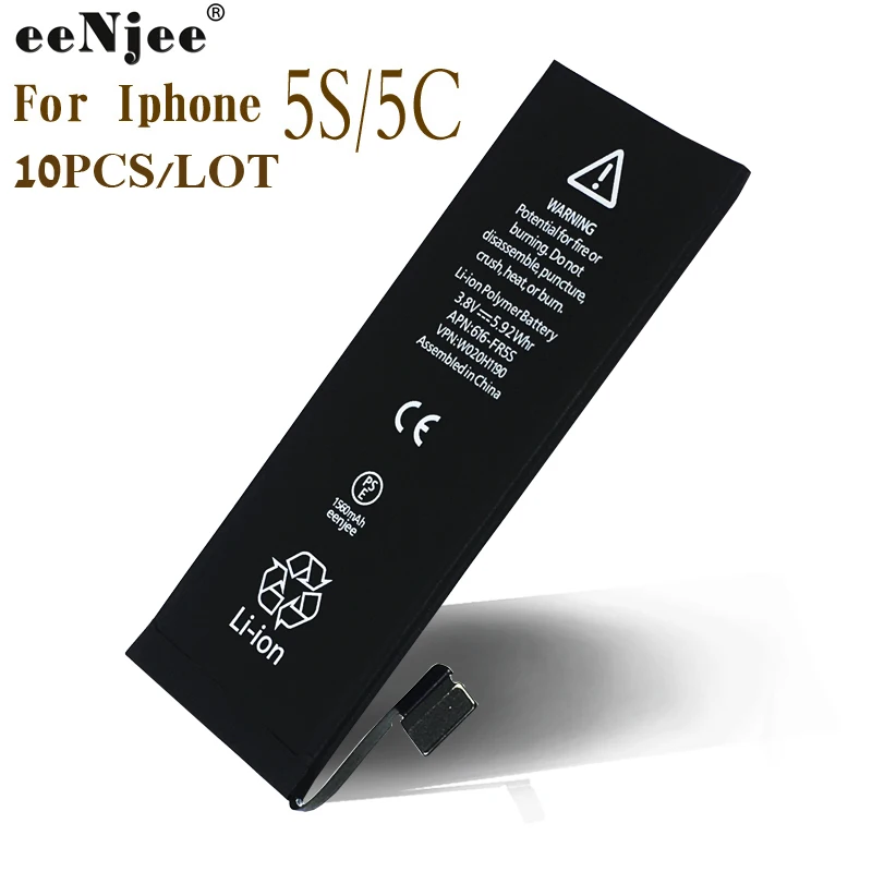 EENJEE Original IC Mobilni Telefon Baterija 10PCS Za Iphone 5S 5C za Polnjenje Mobilnega Telefona, Baterije Zamenjava