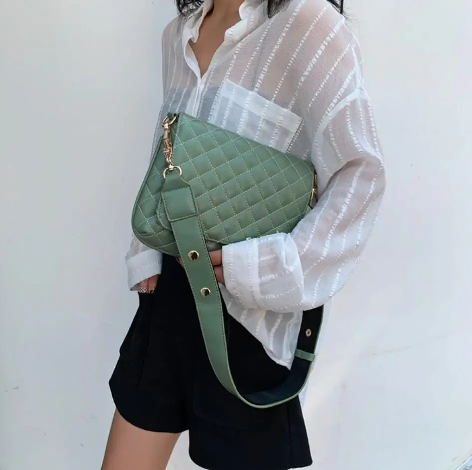 Elegantni Ženski Kvadratnih Crossbody Vrečko 2020 Moda Novo Kakovost PU Usnja Ženske Oblikovalec Torbici Predalčni Ramenski Messenger Bag