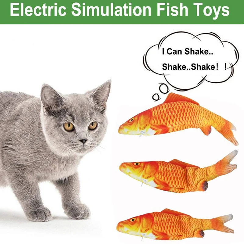 Električni Ribe Mačja Igrača, Realni Plišastih Gibljejo Mahajoč Ribe Igrače Simulacije, Interaktivne Mačka Muca Igrače