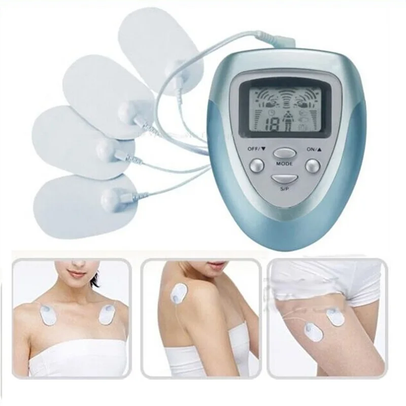 Električni šok set nastavek materino telo massager s 4 samolepilni terapija elektrode obliži za Medicinske Tematskih spola igrače, ženska