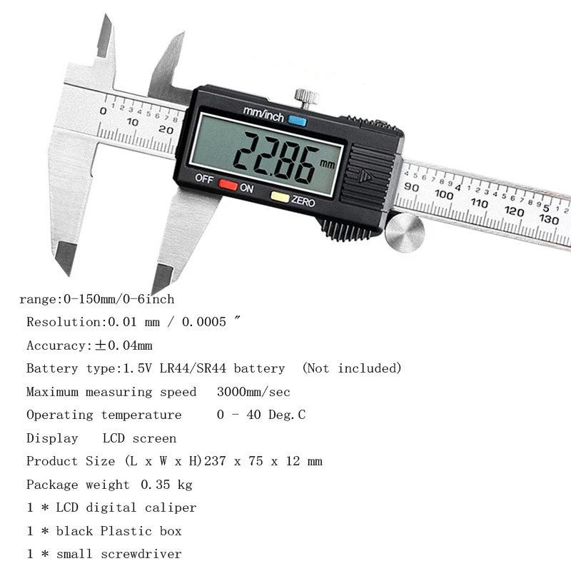 Elektronski vernier kljunasto merilo za izbiranje merilnik orodje za kljunasto merilo 0-150mm Vladar elektronski lcd kaliper Mikrometer elektronsko digitalno kljunasto merilo