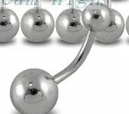 ELOKSIRAN Kirurškega Jekla Trebuh Gumb Popka Obroč za 1,6 mm x 10 mm 14 G Črno Modro Zlato Mavrica Body Piercing Modni Nakit