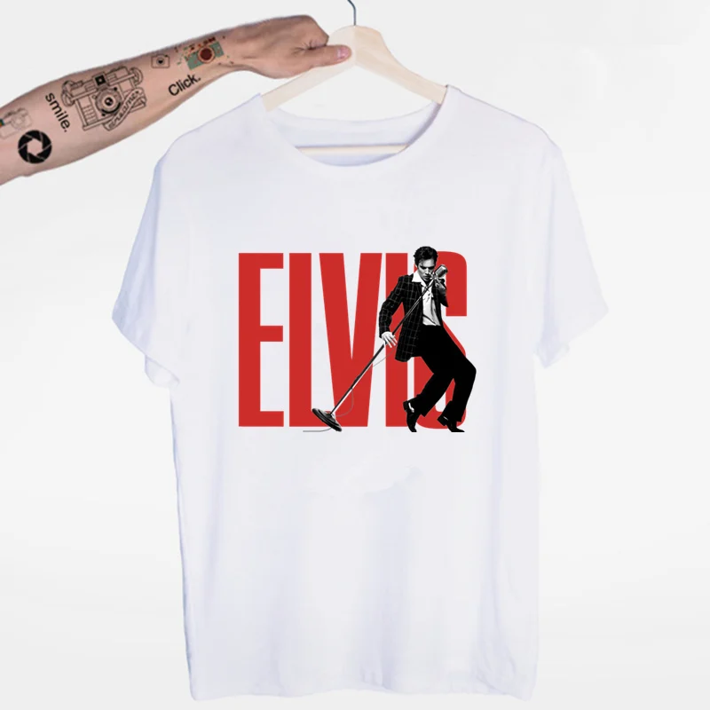 Elvis Presley Kralj Rock T-shirt O-Vratu, Kratke Rokave Poletje Priložnostne Modna Unisex Moških In Žensk Tshirt