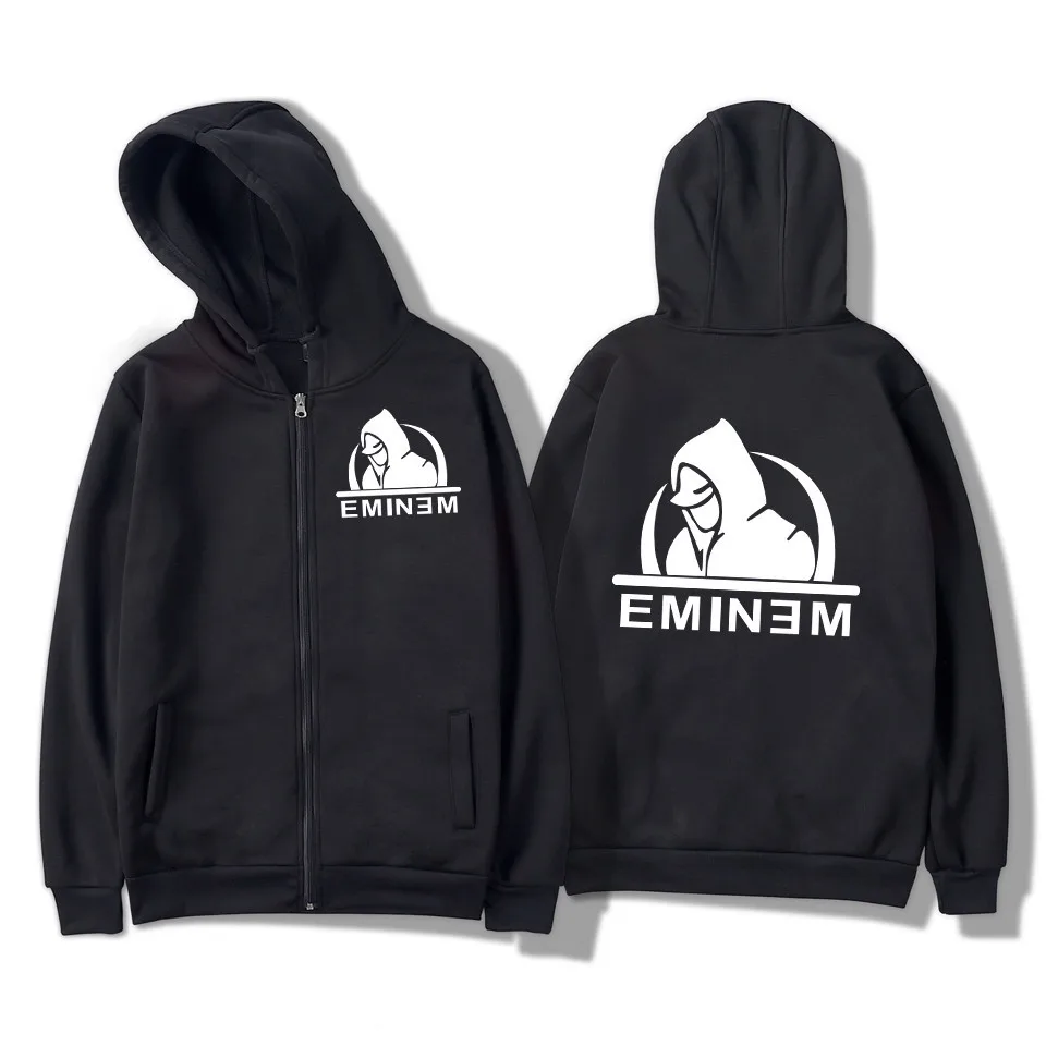 Eminem Rap Glasbe Zadrgo Hoodie Majica Moleton Masculino moda hip hop Puloverji Jopice Jeseni, Pozimi Trenirko oblačila
