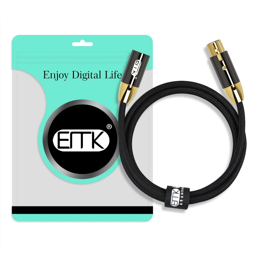 EMK 3-Pin XLR Audio Uravnoteženo Vodi Mikrofon, Audio Kabel, Stereo Moški na Ženski 3 Pin Jack za Ojačevalnik Mešalnik Ettector Izenačevalnika
