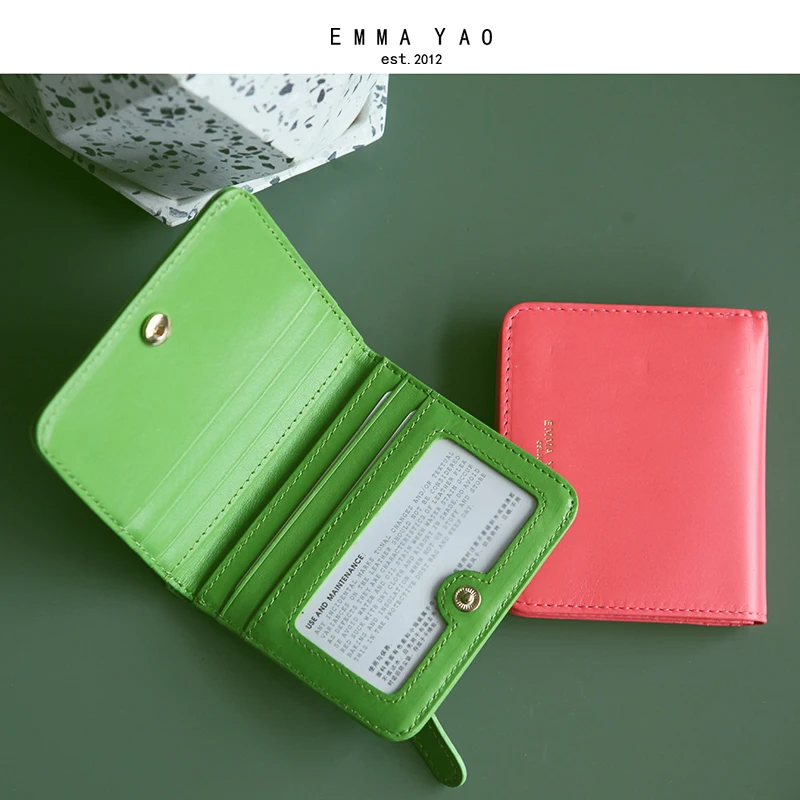 EMMA YAO Originalna usnjena denarnica ženska modna oblikovalka denarnice, ženske