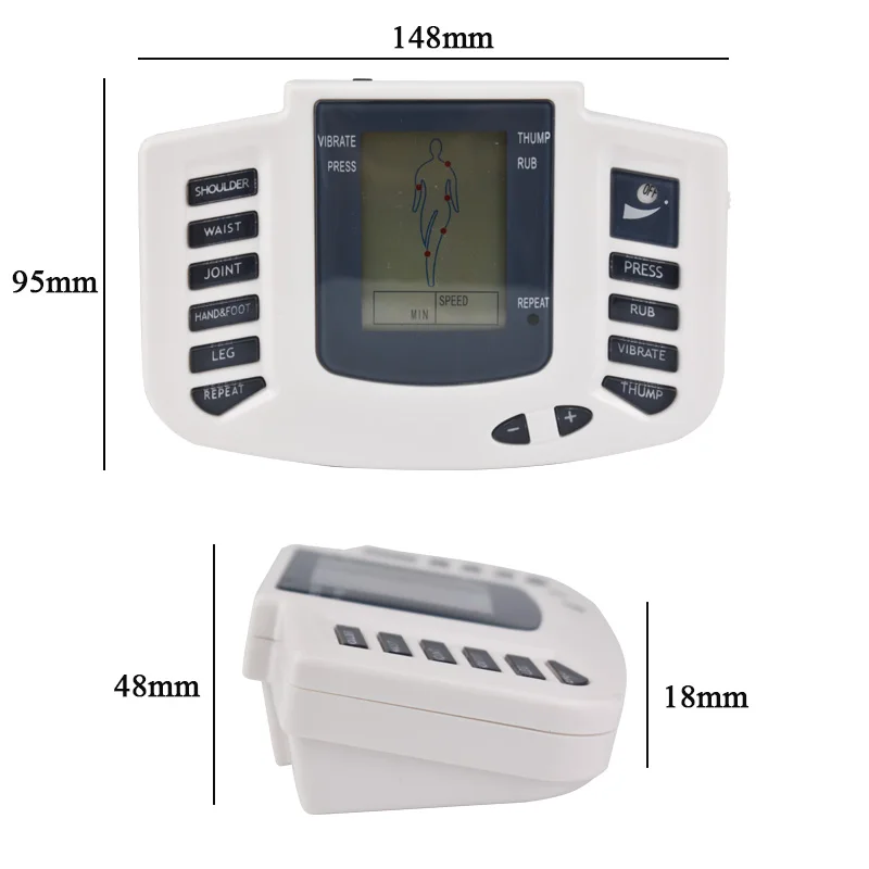 EMS Električni Stimulator Mišic 8 Načini Digitalni Terapija Massager Impulz Deset Akupunktura Nazaj Vratu Natikači Massager se Sprostite Telo