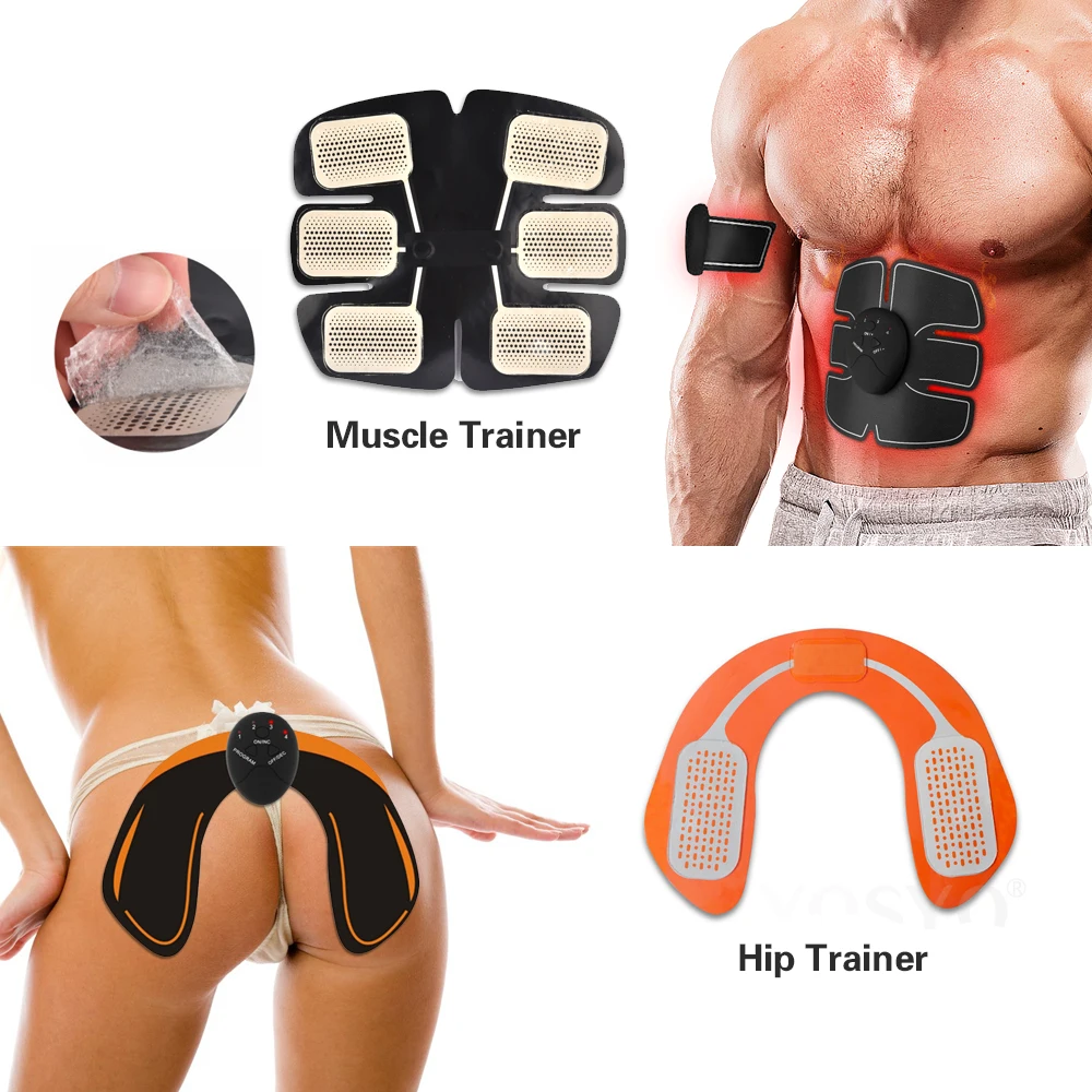 EMS Hip Trebušne Vaditelj Mišični Stimulator Trener Električni Vibracijska Hujšanje Pasu Fitnes Massager Zadnjico ABS Stroj