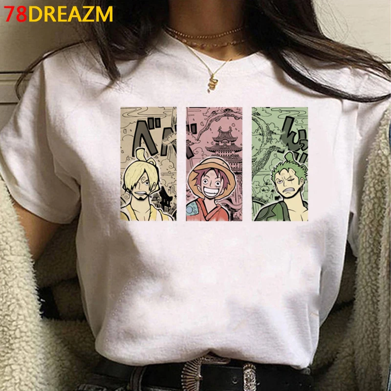 En Kos Luffy oblačila majica s kratkimi rokavi ženske kawaii nekaj grunge harajuku kawaii ulzzang t shirt poletnih vrh harajuku