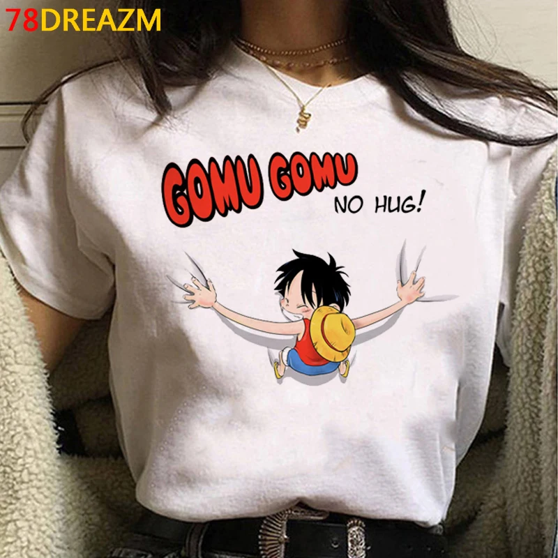 En Kos Luffy oblačila majica s kratkimi rokavi ženske kawaii nekaj grunge harajuku kawaii ulzzang t shirt poletnih vrh harajuku