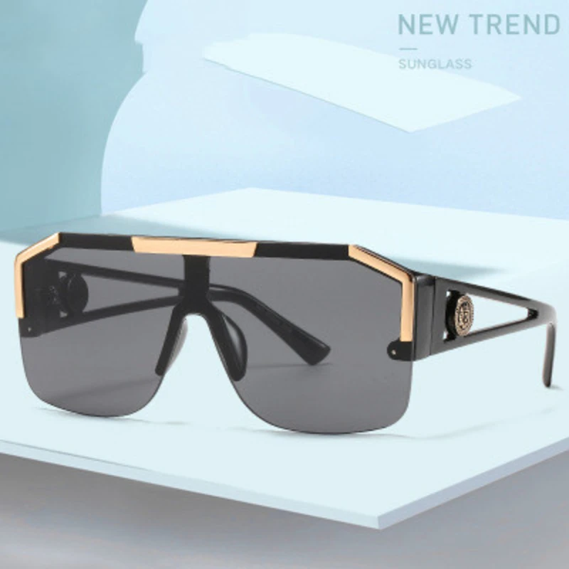 En Kos Velikim Okvirjem Kvadratnih Sončna Očala Ženske 2020 Luksuzne Blagovne Znamke Pregleden Gradient Sončna Očala Moških Trendy Kovinsko Retro Očala