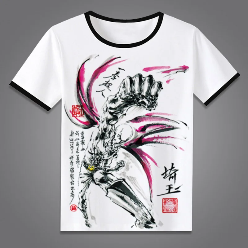 En Udarec Moški T-Shirt Nove Japonske Anime Vrhovi Tees Poletje Moški Ženske Cosplay Kratek Sleeve majica s kratkimi rokavi