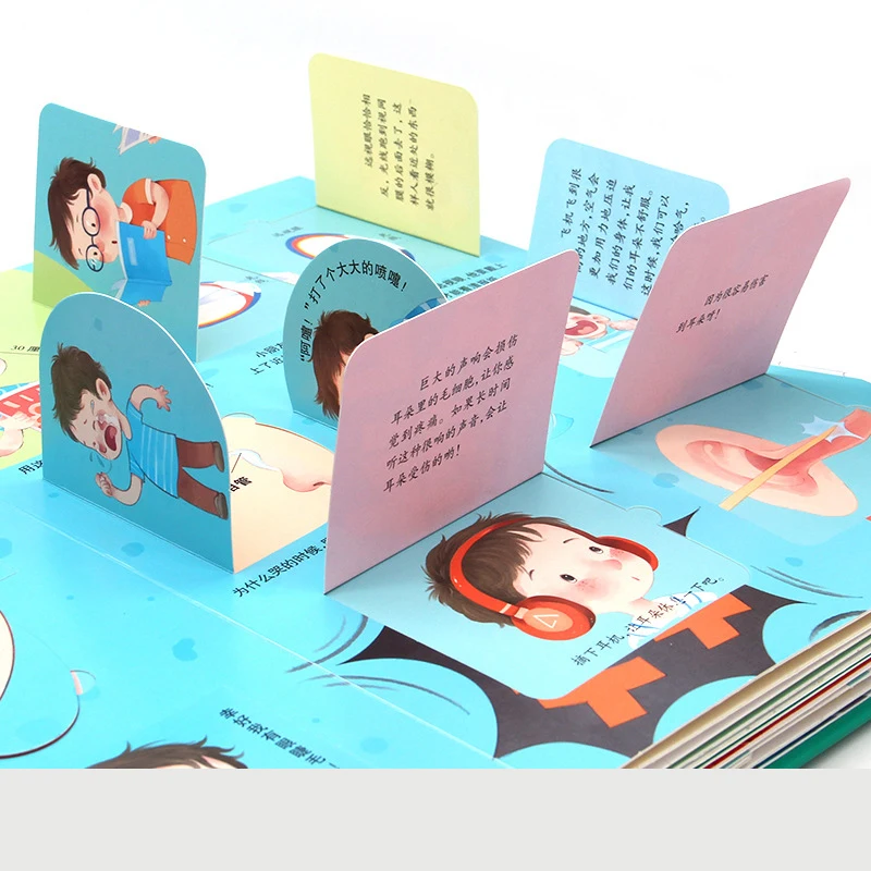 Enciklopedija Človeškega Telesa za Toddlers Naše Telo Knjige za Otroke 3D Pop-up Knjiga Flip Book 3-10 Let Manga Stripov Otroci Knjiga