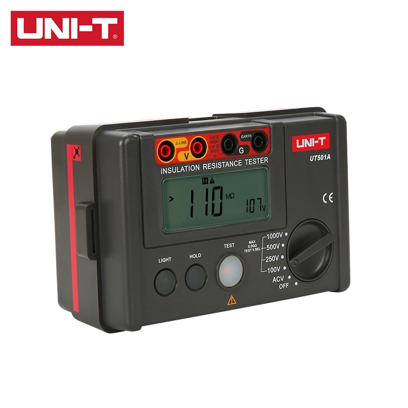 ENOTA Izolacijska Upornost Tester UT501A 2000 Štetje LCD-Zaslon Navedba Preobremenitve Ozadja AC merjenje napetosti