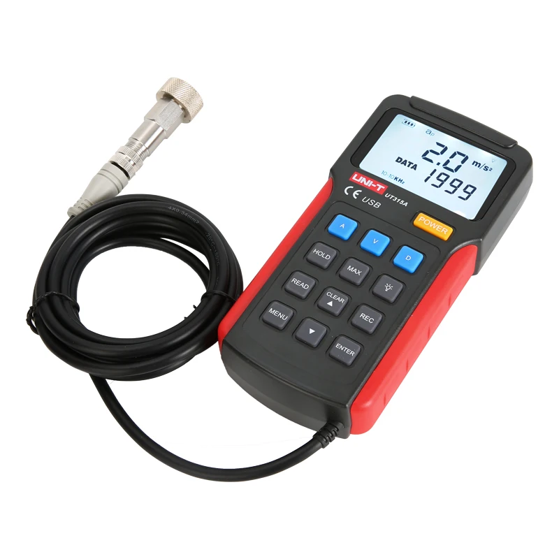 ENOTA UT315A Vibracije Tester Digitalni LCD Visoke Natančnosti Analyzer Vibrometer Hitrosti Odmikov Merjenje Pospeška