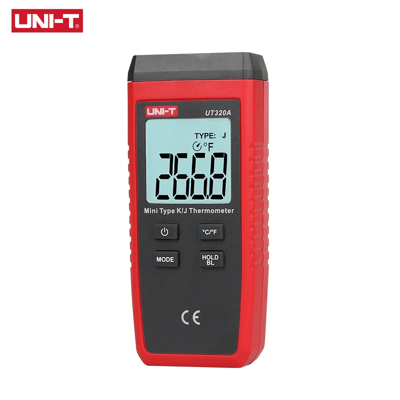 ENOTA UT320A Mini Vrsta Stika Termometer K/J Termočlen Sonda Izbor Z LCD Osvetlitev ozadja Meritev Temperature
