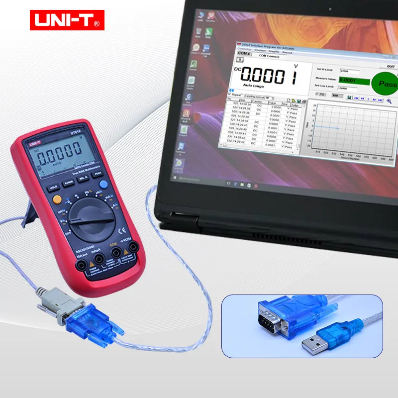 ENOTA UT61A/ UT61B/UT6C/UT6D/UT6E digitalni multimeter auto obseg multimetro RAČUNALNIK Priključite AC DC Voltmeter Ampermeter tester+RS232 USB
