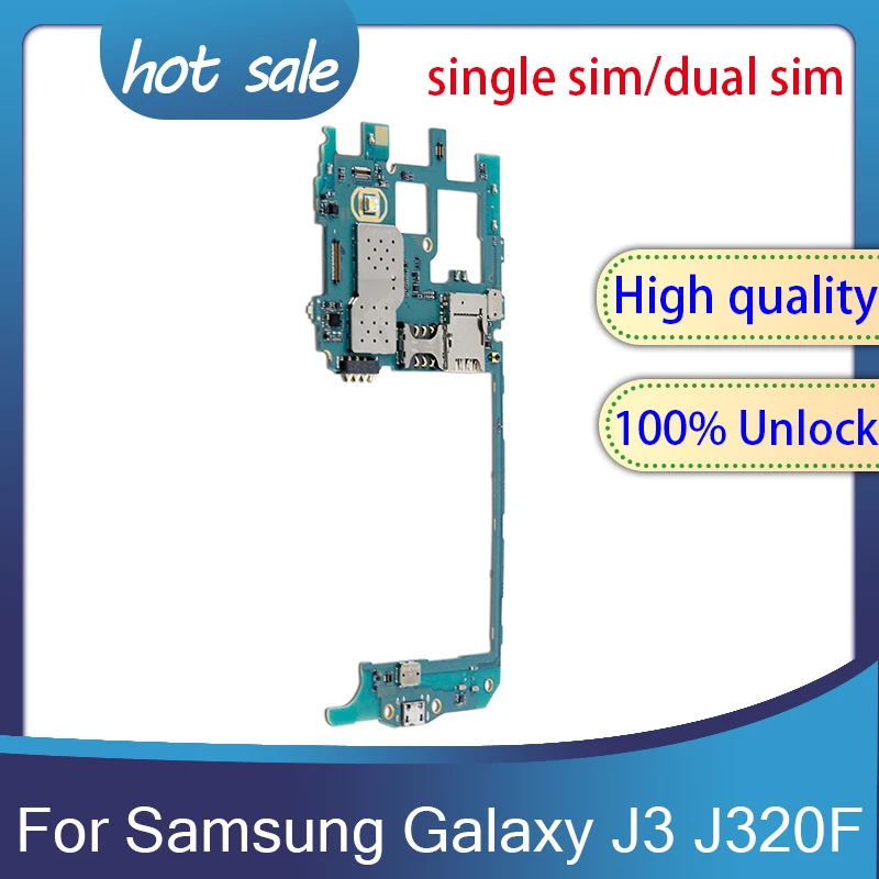 Enotni sim/dual Sim kartice, matične plošče Za Samsung Galaxy J3 J320F,Evropa Verzija Original Odklenjena Za Galaxy J3 J320F MainBoard