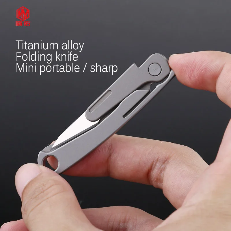 EOS Orodje Mini Titanove Zlitine Pripomoček Nož Folding Nož Prenosni Razpakiranje Pripomoček Nož EOS Sili Tipko Nož Medicinske Nož