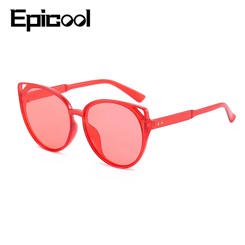 Epicool Klasičnih Mačka Oči, sončna Očala Ženske Modni Ogledalo Ocean Leče, sončna očala Letnik Dame sončna Očala Oversize oculos UV400
