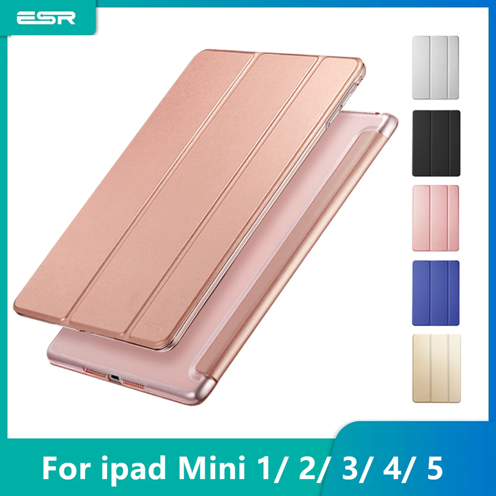 ESR PU Usnjena torbica za iPad Mini 5 4 3 2 1 Folio Mehko Nazaj Trifold Stojalo Auto Spanja Zbudi Smart Cover za iPad Mini 5 2019