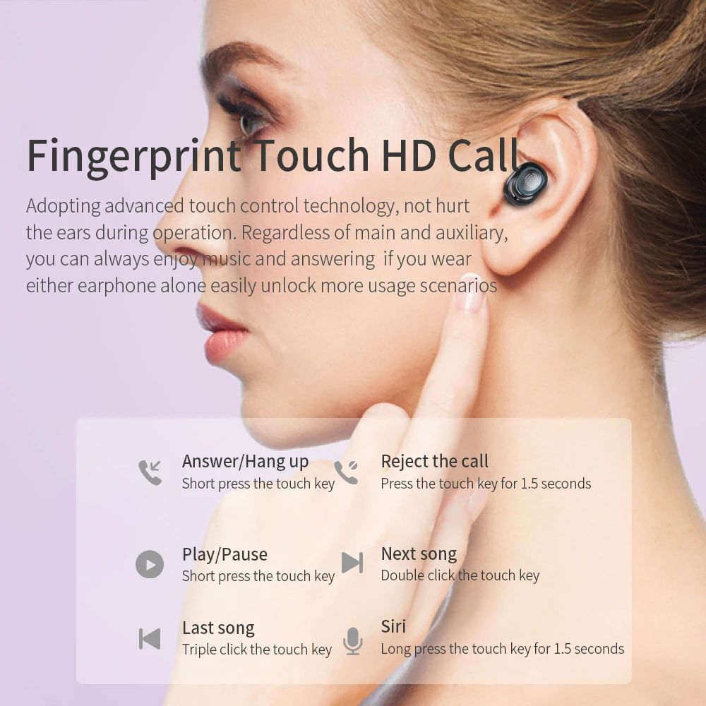 Essager S11 TWS LED Brezžične Slušalke Bluetooth5.0 Slušalke Mini V Uho Brezvrvične Slušalke Za Prostoročno Uporabo Športne Slušalke Za Xiaomi