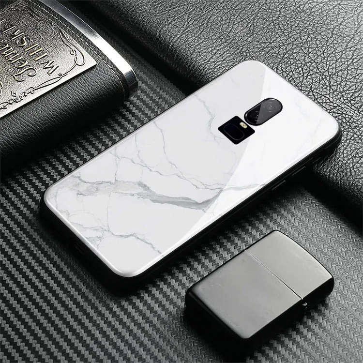 Estetski Marmorja vzorec teksturo, Kaljeno Steklo TPU Mehki Silikonski Telefon Primeru zajema Lupini Za Oneplus 6 6T 7 Pro 7T