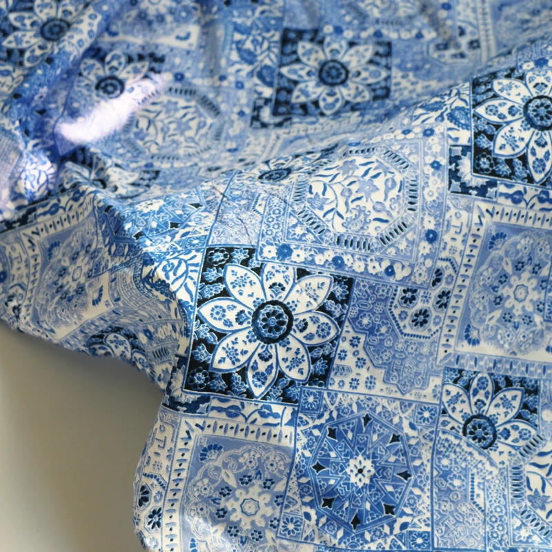 Etnične Svila Bombaž Tekstilne Letnik Kitajski Modro Bele Tkanine Za Otroke 100cm*145 cm