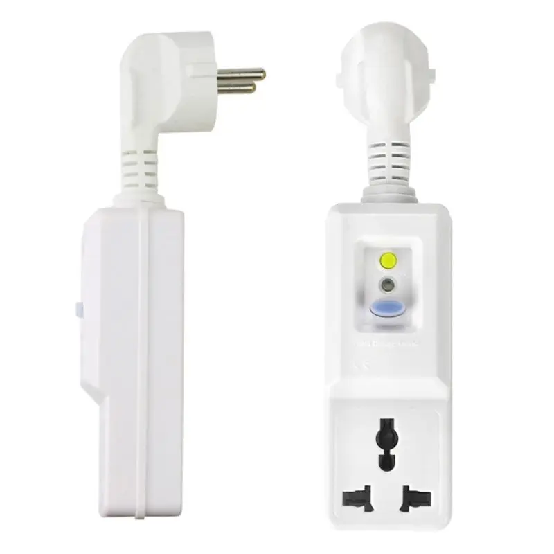 EU 16A Socket Adapter Doma odklopnika Plug Puščanje Varstvo Potovanje Stikalo 23GB