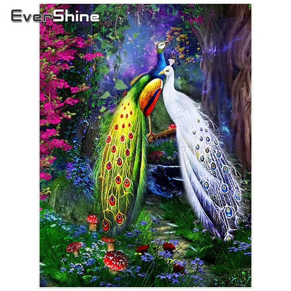 Evershine 5D DIY Diamond Slikarstvo Pav Slike Polni Sveder Diamantni Slikarstvo Okrasnih Navzkrižno Šiv Diamond Mozaik Živali