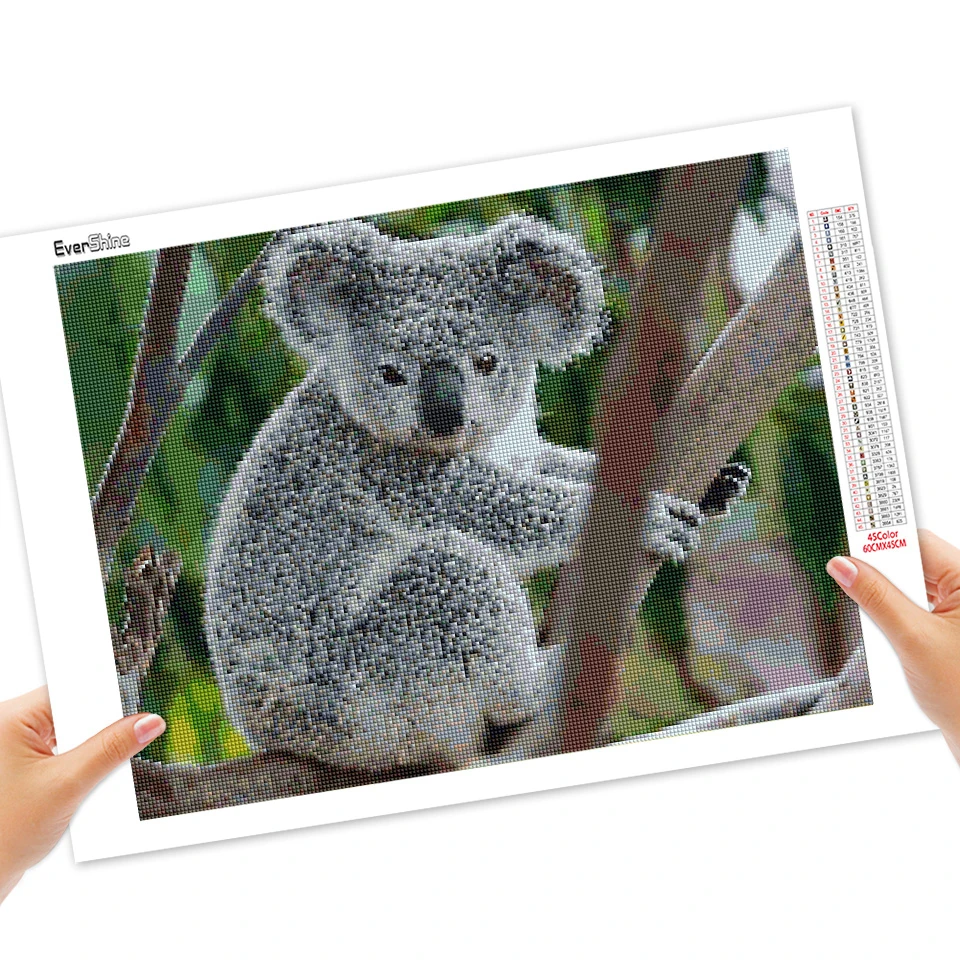 EverShine Diamond Slikarstvo Koala Navzkrižno Šiv Diamond Embnbroidery Živali Okrasnih Umetnosti Noge Sliko Komplet Ročno Hobi Darilo