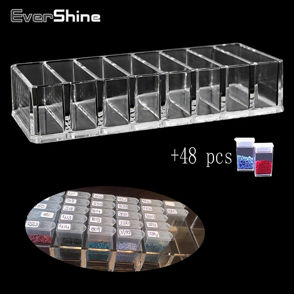 EverShine Diamond Vezenje Pribor Diamond Mosiac Škatla Za Shranjevanje Nosorogovo Kamen Shranjevanje Diamond Slikarstvo Orodja