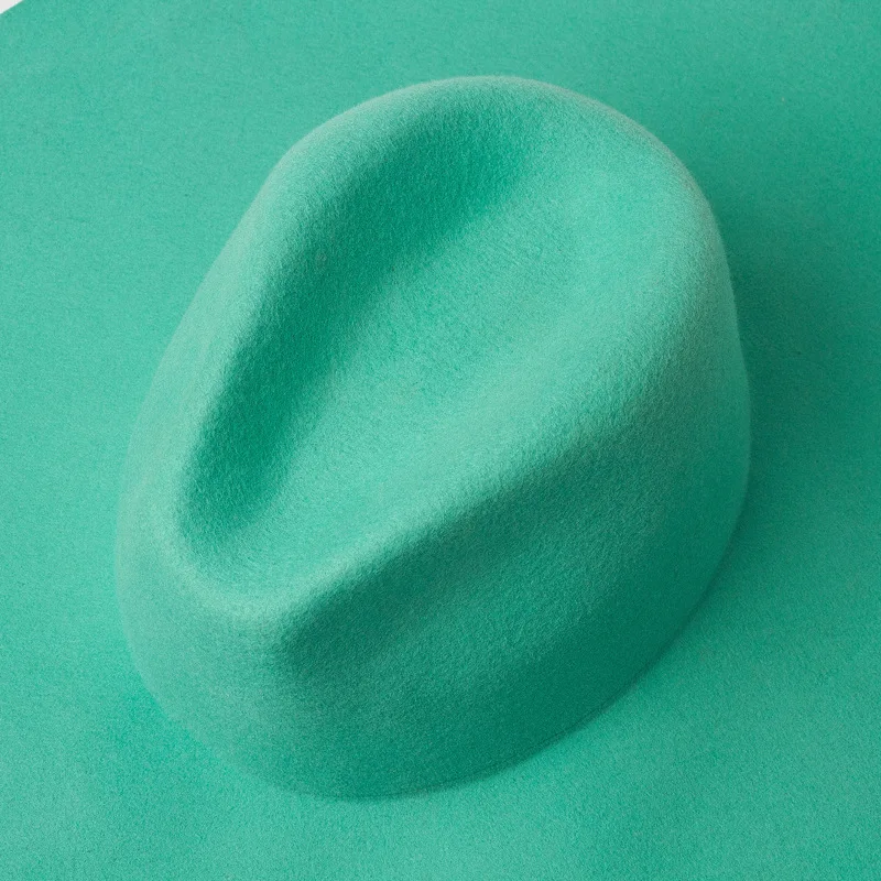 Evropski in Ameriški jesen in zimo nov modni priložnostne povečanje klobuk sadje zelena volnene jazz cilinder modni brvi čutil klobuk