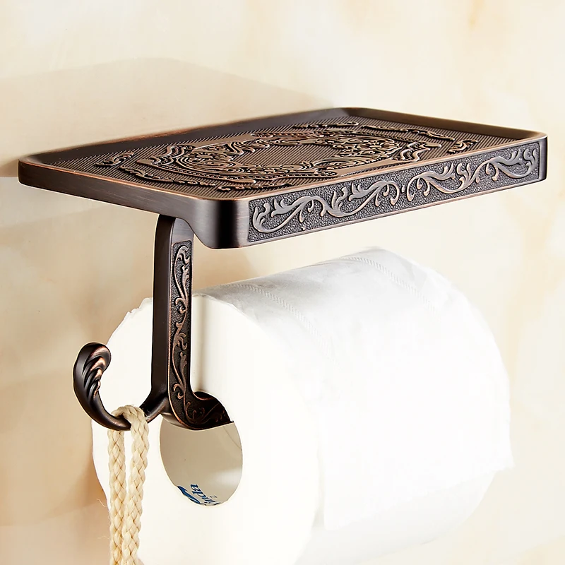 Evropski starinsko Vklesan Toaletni Papir Držalo za Shranjevanje stojalo roll imetnik papirja kopalniške opreme Strojno opremo, dekoracijo